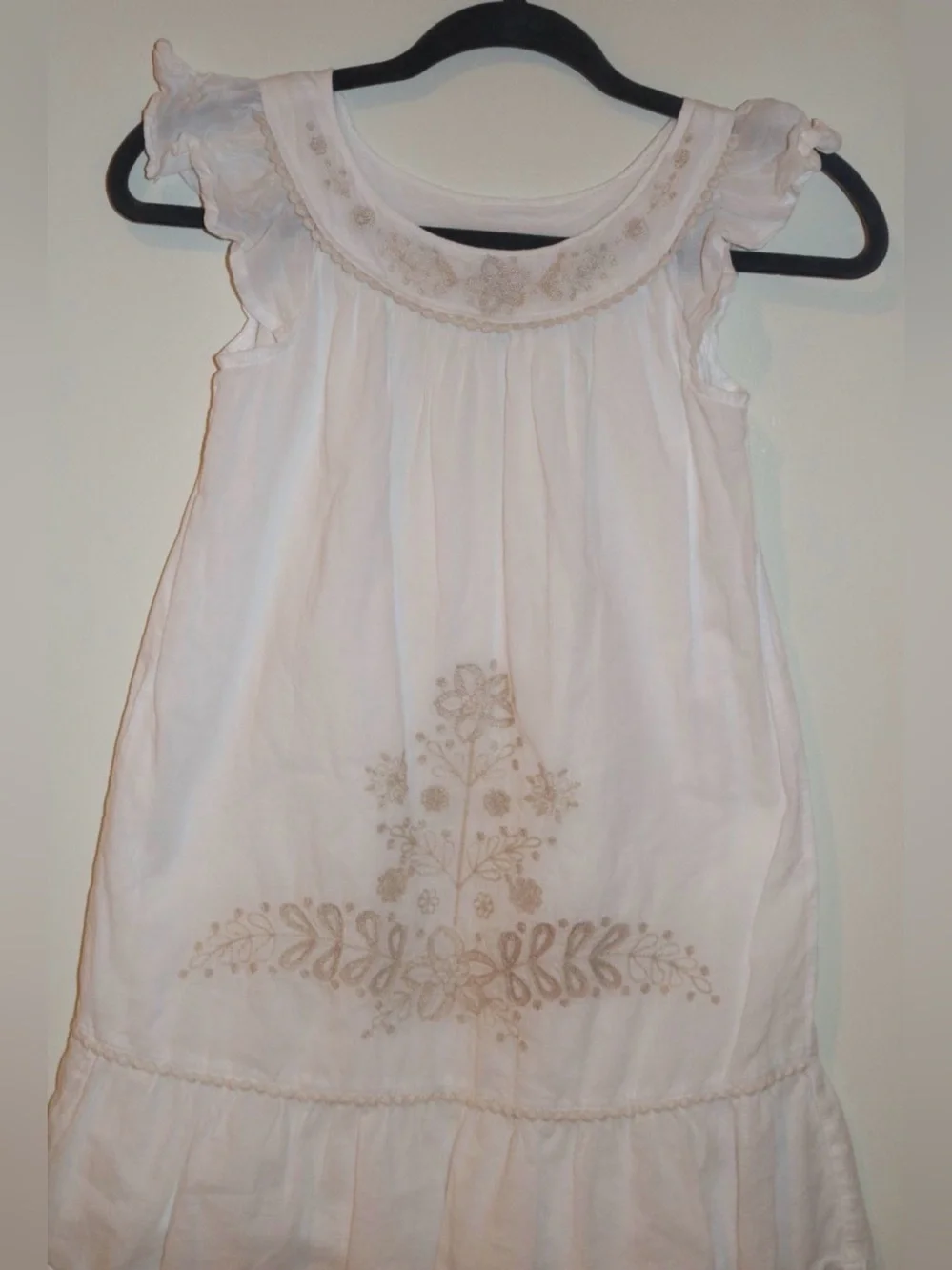 Old Navy Girls White Embroidered Dress Size 8